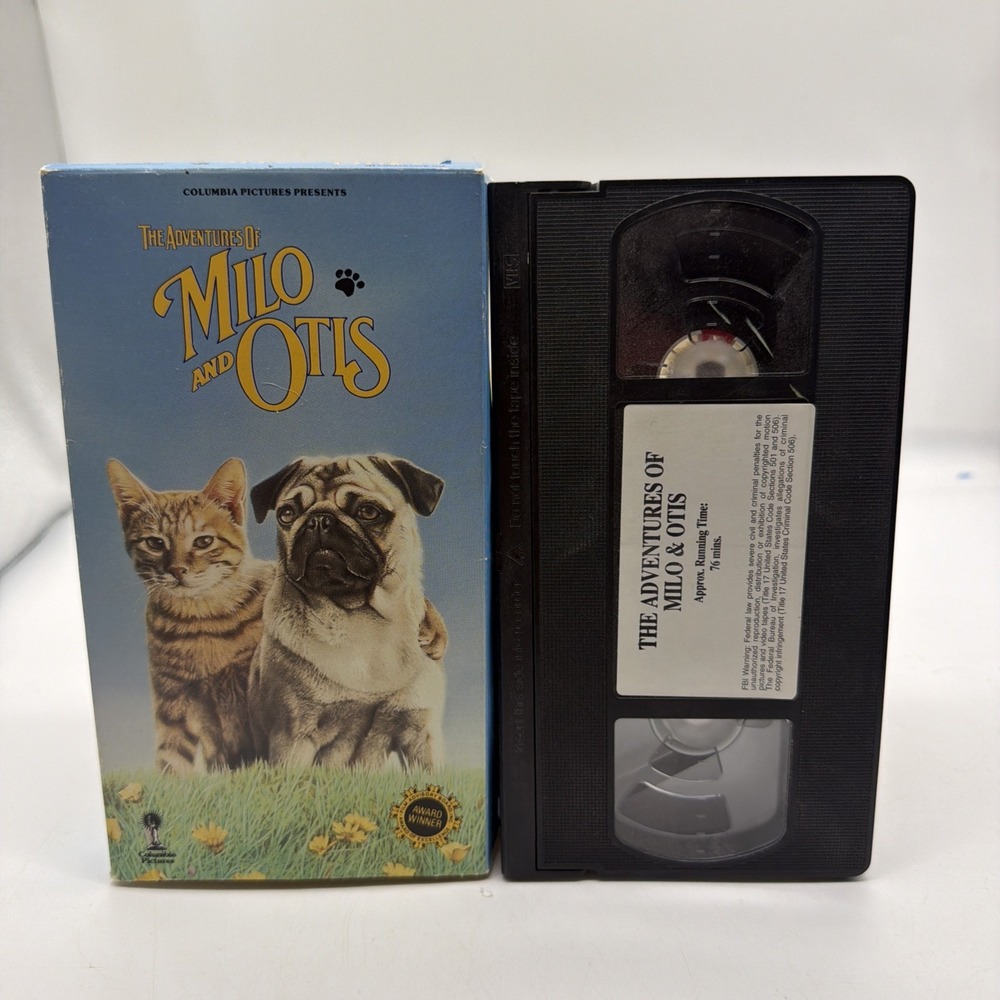 Adventures of Milo and Otis VHS 1990 Columbia Pictures Live Action Movie G NTSC